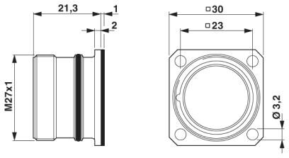 Phoenix contact 1590276 HC-26P1N122300 Аппаратн. соединитель, передняя стенка