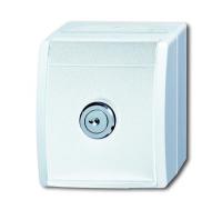 Розетка SCHUKO 16А 250В IP44 для открытого монтажа, с зам., серия ocean, цвет альпийский белый