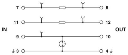 Phoenix contact 2856142 PT 2X1+F-BE Базовый элемент для защиты от перенапряжений