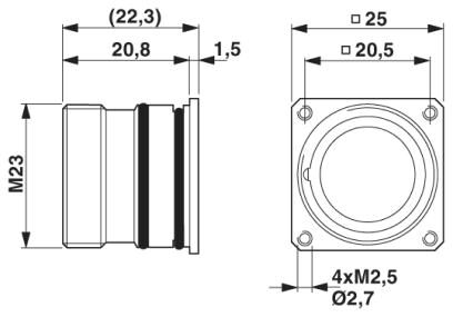 Phoenix contact 1602697 RC-19P1N224ZDK Аппаратн. соединитель, задняя стенка
