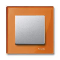 Schneider Electric MTN404102 MERTEN M-Elegance РАМКА стеклянная 1 пост, ОРАНЖЕВЫЙ КАЛЬЦИТ, SM