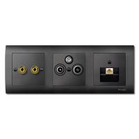 Schneider Electric MTN469314 MERTEN ЦЕНТР.ПЛАТА д/розетки с разъемом д/громкоговорителей АНТРАЦИТ, SM