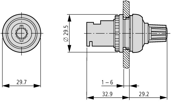 229493 Потенциометр 100 кОм, IP66 (M22-R100K)
