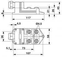 Phoenix contact 1516739 SACB-4/ 8-L-C GG SCO Корпус коробки датчика и исполнительного элемента