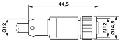 Phoenix contact 1560196 SAC-5P-M12MS/10,0-PUR/M12FSSH5 Кабель для датчика / исполнительного элемента