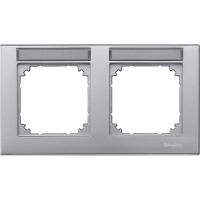 Schneider Electric MTN472260 MERTEN M-Smart РАМКА 2 поста с полем д/надписи горизонтал. монтаж, АЛЮМИНИЙ, SM