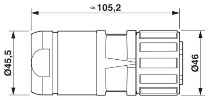 Phoenix contact 1613528 SM-7ES1N8A8S22 Кабельный соединитель