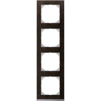 Schneider Electric MTN4040-3671 MERTEN M-Pure Decor РАМКА 4 поста, ВЕНГЕ/АЛЮМИНИЙ, SM