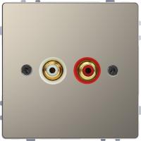 Schneider Electric MTN4350-6050 MERTEN D-Life АУДИОРОЗЕТКА с модул. тюльпан, НИКЕЛЬ