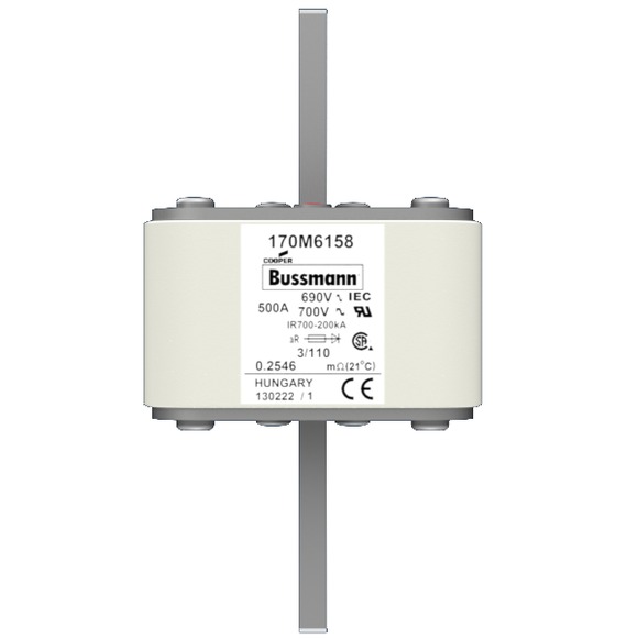 170M6158 Быстрый предохранитель 500A 690V 3/110 AR UC