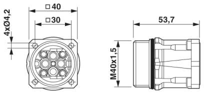 Phoenix contact 1613527 SM-7EPWN8AWT00 Аппаратн. соединитель, передняя стенка