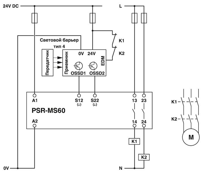 Phoenix contact 2904958 PSR-MS60-2NO-24DC-SC Реле безопасности