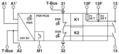 Phoenix contact 2700577 PSR-PC20-1NO-1NC-24DC-SC Реле сопряжения