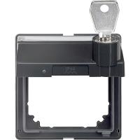 Schneider Electric MTN516314 MERTEN Aquadesign ПРОМЕЖ. КОЛЬЦО с крышкой пол.д/надписи, зам., АНТРАЦИТ
