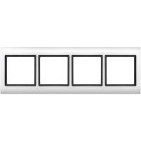 Schneider Electric MTN400419 MERTEN Aquadesign РАМКА 4-ПОСТА, ПОЛ.БЕЛЫЙ