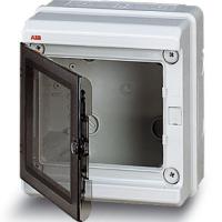 ABB 12788 EUROPA IP65 бокс настенный 205х220х140мм ШхВхГ прозр.дверь серый