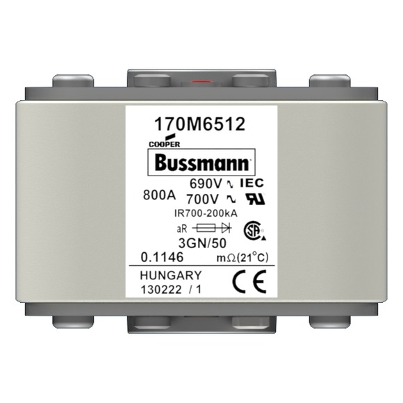 170M6512 Быстрый предохранитель 800A 690V 3GN/50 AR UC