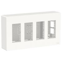 Schneider Electric NU124418 UNICA SYSTEM+ БЛОК открытой установки 4х2 белый