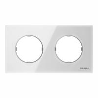 ABB 2CLA867200A3001 Рамка 2-постовая, серия SKY Moon, цвет стекло белое
