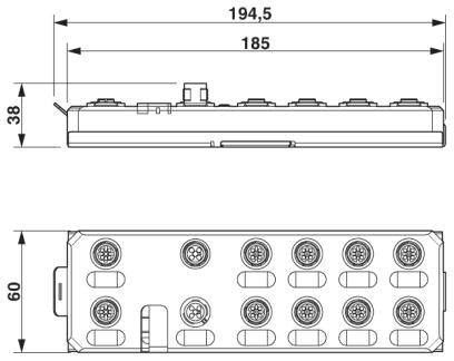 Phoenix contact 2701552 AXL E S3 IOL8 DI4 M12 6M Децентрализ. устройство ввода-вывода