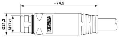 Phoenix contact 1619322 K-5E-M17 M9/010-C01/M17 F8 Штекерный разъем, пластиковая заливка с обеих сторон