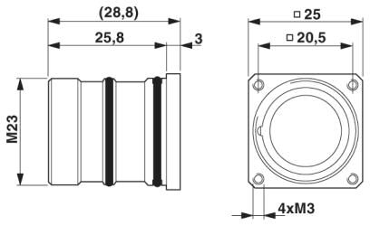 Phoenix contact 1603786 RC-63S1NC2E1XN Аппаратн. соединитель, задняя стенка