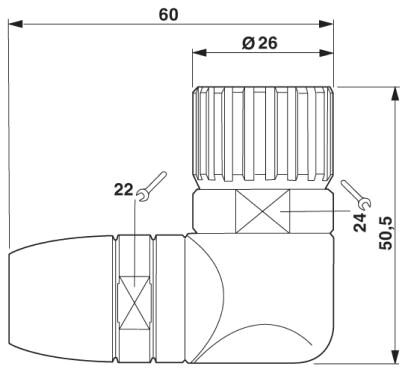 Phoenix contact 1596212 RC-09S1N12T052 Кабельный соединитель