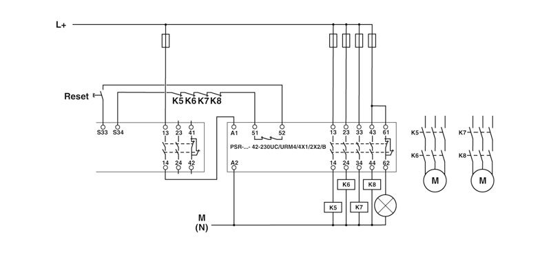 Phoenix contact 2702925 PSR-SPP-42-230UC/URM4/4NO/2NC Модуль расширения