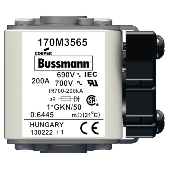 170M3565 Быстрый предохранитель 200A 690V 1*GKN/50 AR UC