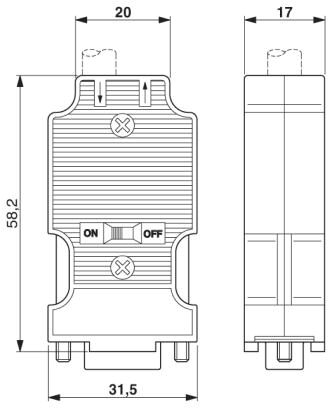 Phoenix contact 2904467 SUBCON-PLUS-M/AX 9 Шинный штекер D-SUB
