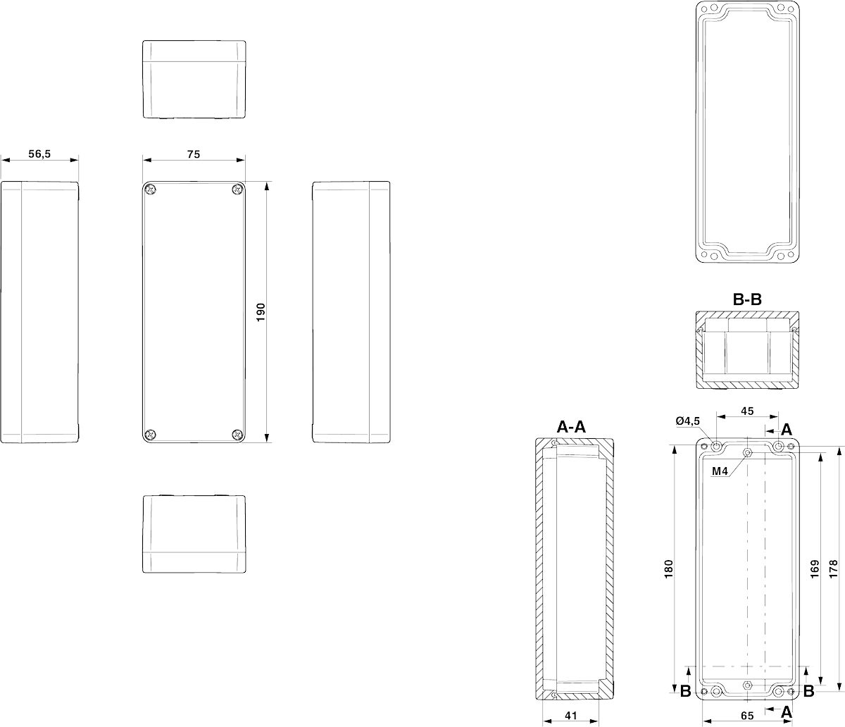 Phoenix contact 899343 E PE A 75X190X56 Клеммная коробка