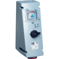 ABB 2CMA167786R1000 Розетка с рубильником, механической блокировкой и УЗО 332MPR6, 32А, 3Р+Е, IP44, 6ч