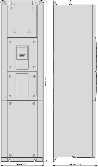 169405 Преобразователь частоты DA1 3~/3~400В 202A 110кВт, встроенный фильтр ЭМС, IP55 (DA1-34202FB-B55C)
