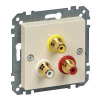 Schneider Electric MTN4351-0344 MERTEN МЕХАНИЗМ аудио/видео розетки, БЕЖЕВЫЙ, SM