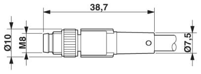 Phoenix contact 1571525 SAC-4P-M 8MS/ 5,0-PUR/M 8FSSH Кабель для датчика / исполнительного элемента