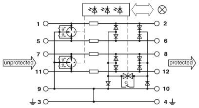 Phoenix contact 2800799 PT-IQ-5-HF-12DC-UT Устройство защиты от перенапряжений