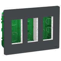 Schneider Electric NU173454 UNICA SYSTEM+ БЛОК скрытой установки 3х2 антрацит