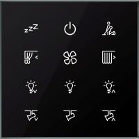Schneider Electric LSSMBU12NS ОБРАЗЕЦ Стеклянный сенсорный выключатель GTP, 12 кнопок