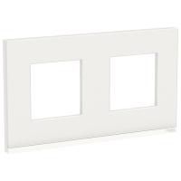 Schneider Electric NU600485 UNICA PURE рамка 2-постовая, горизонтальная, БЕЛОЕ СТЕКЛО/белый