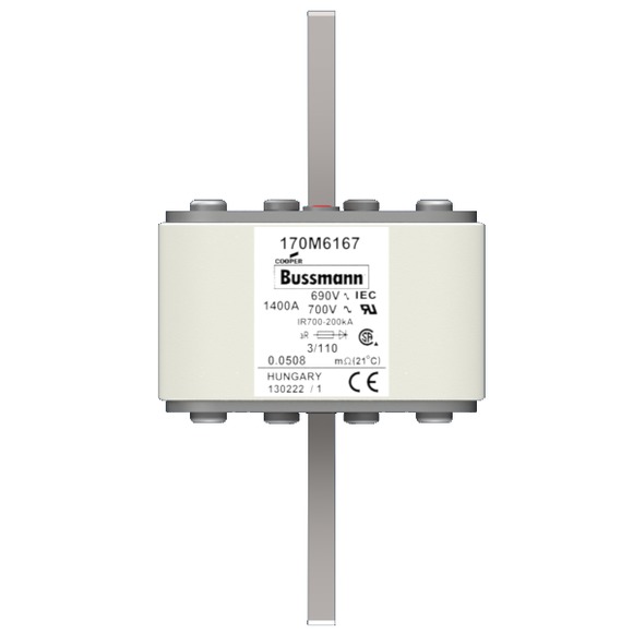 170M6168 Быстрый предохранитель 1500A 690V 3/110 AR UC