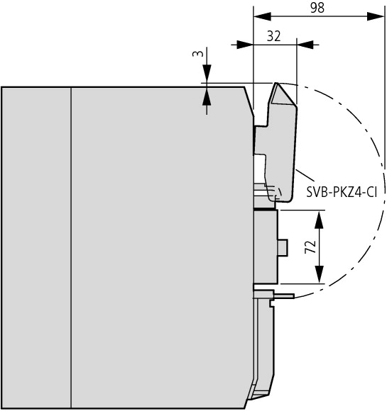 225524 Изолированный корпус для PKZ4 , + ручка , цвет черно-серый (CI-K4-PKZ4-G)