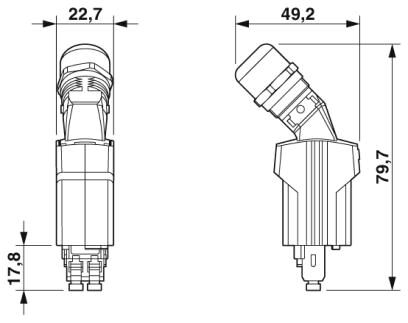 Phoenix contact 1408028 FOC-V14-C1ZNI-T/SJFP Штекерный соединитель для оптоволоконного кабеля
