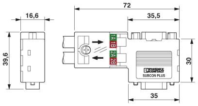 Phoenix contact 2313708 SUBCON-PLUS-PROFIB/90/PG/SC Шинный штекер D-SUB