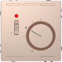 Schneider Electric MTN5761-6051 D-Life ТЕРМОРЕГУЛЯТОР с центр. пл. с выкл.24В, ШАМПАНЬ, SD