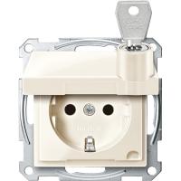 Schneider Electric MTN2315-0344 MERTEN МЕХАНИЗМ розетки с крышкой запир.различными замками, БЕЖЕВЫЙ, QF SM