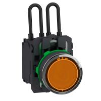 Schneider Electric XB5AW25B5 КН.С ПОДС.,С ЛАМПОЙ ТЕСТ, 24В, ОРАНЖ.ПЛ