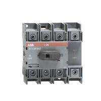 ABB Рубильник OT100F4N2 до 100А 4х-полюсный для установки на DIN-рейку или монтажную плату (с резерв. ручкой)