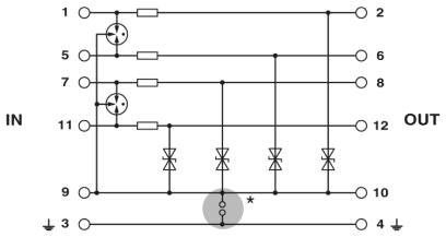 Phoenix contact 2804856 PT 4X1-48AC-ST Штекерный модуль для защиты от перенапр-й
