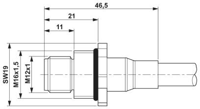 Phoenix contact 1534368 SACCBP-M12MSB-2CON-M16/2,0-910 Встраиваемый соединитель для шинной системы