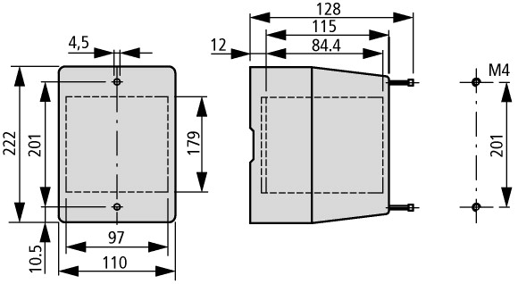 38553 Изолированный корпус, ВхШхГ = 222x110x128 мм (CI-D)